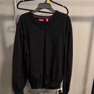 Izod Men's Classic Black V-Neck Sweater